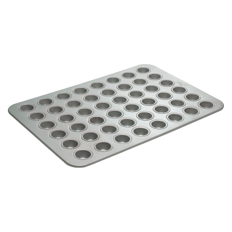 Winco HMF-48O 25 Inch Mini Muffin Pan 48 Cavity Aluminized Steel with Wire Rim