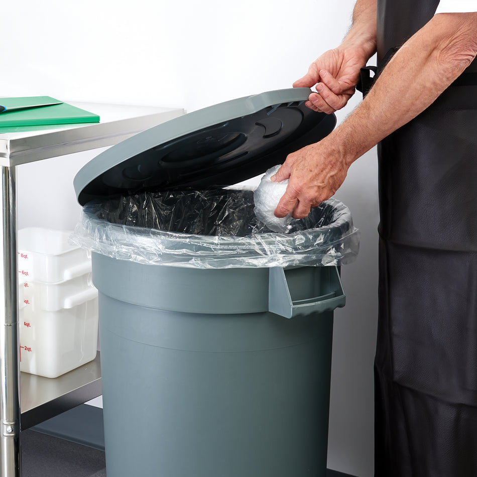 Winco PTCL-20G Lid 21 Inch Gray Plastic for PTC-20G Trash Receptacle