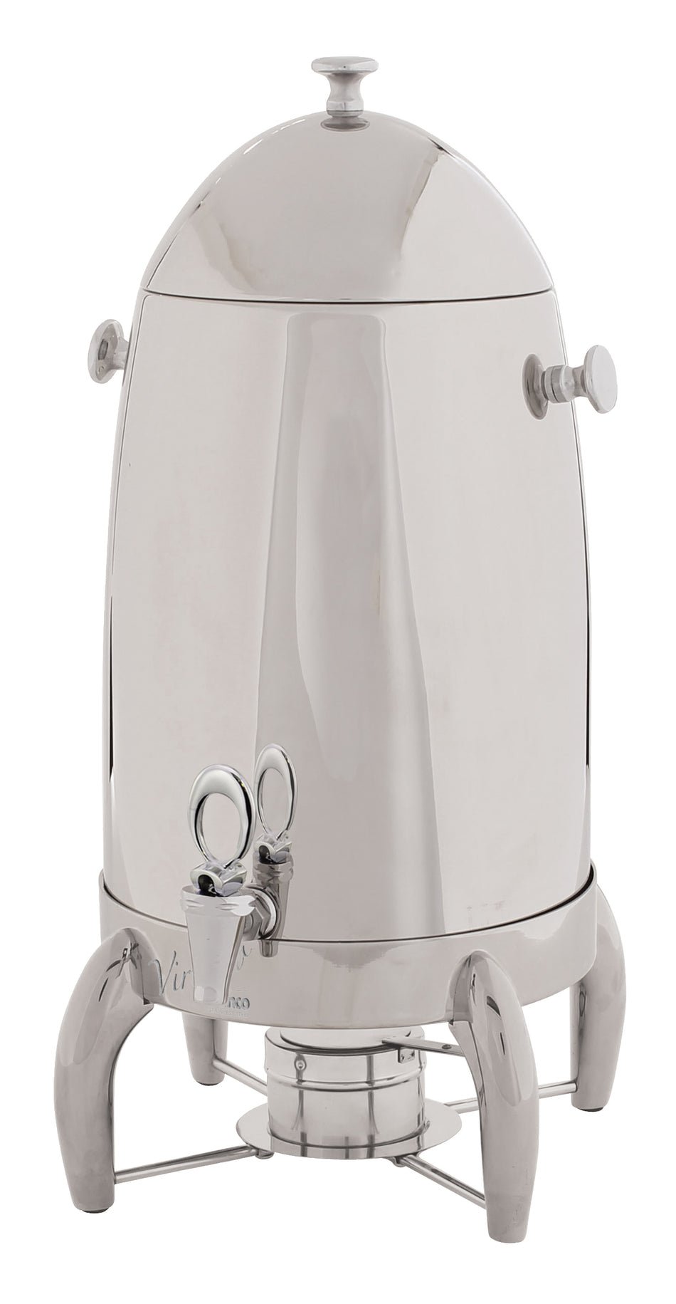 Winco 905B 5 Gallon Virtuoso Coffee Urn Canned Heat Stainless Steel - With Fuel Holder