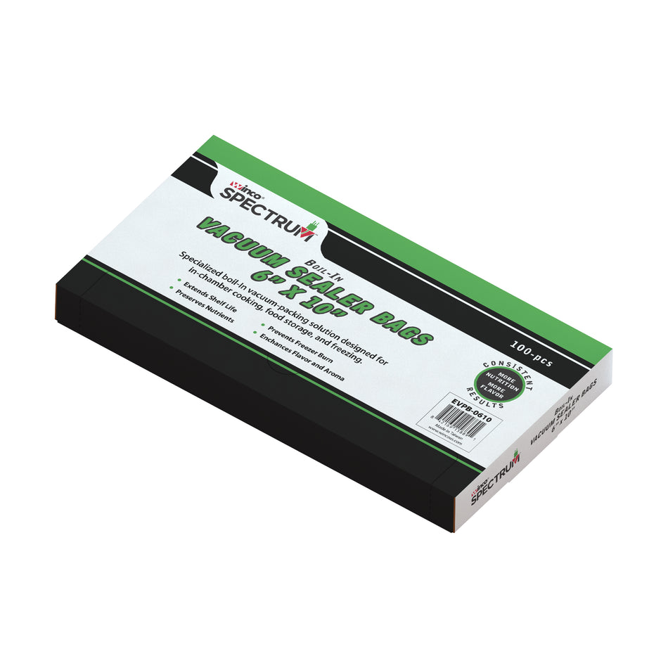 Winco EVPB-0610 6 Inch Boil-In Vacuum Sealer Bags Pack of 100
