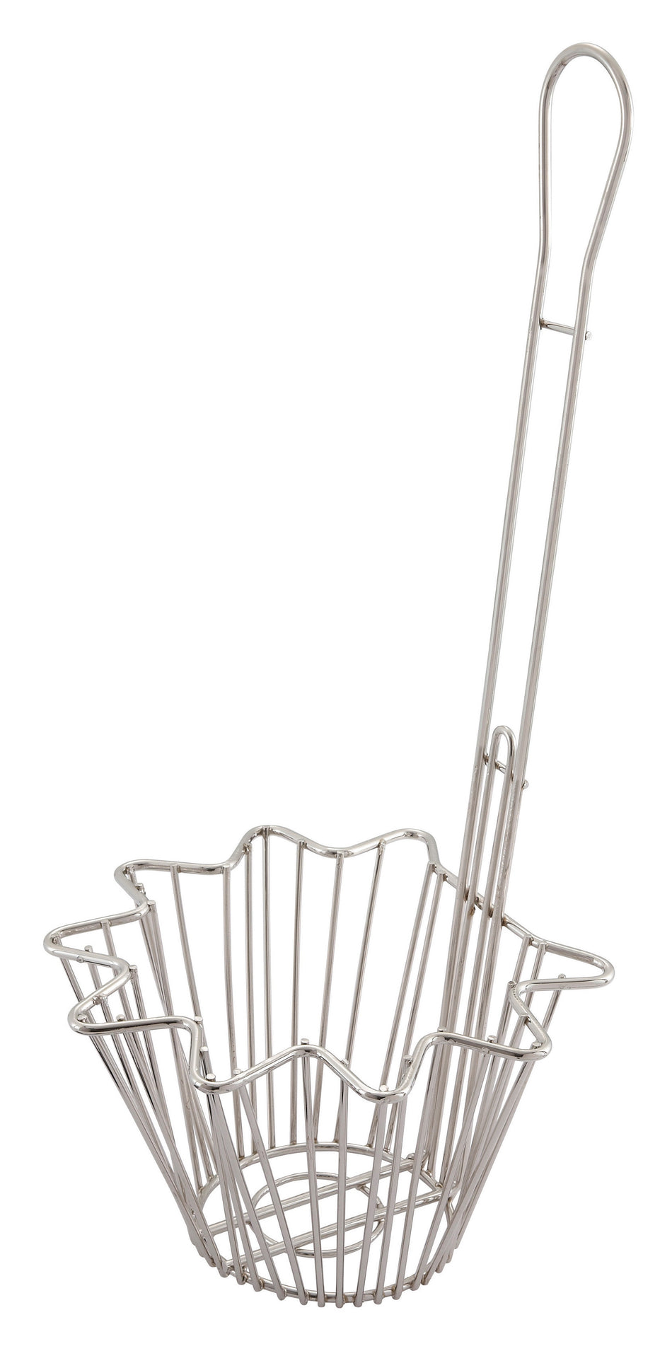 Winco TB-20 8-3/10 Inch Diameter Taco Salad Bowl Basket Nickel Plated