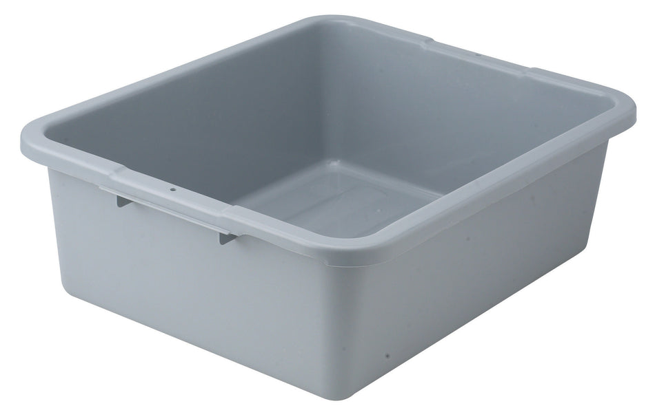 Winco PLW-7G 21 Inch Dish Box Freezer Safe Polypropylene Gray Bus Box