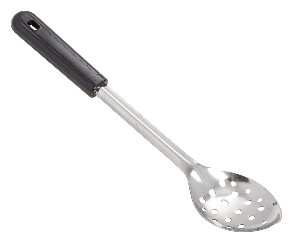 Winco BSPB-13 13 Inch Basting Spoon Perforated Black Bakelite Handle Stainless Steel