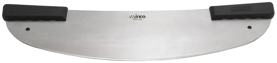 Winco KPP-20 20 Inch Pizza Rocker Knife with Black Polypropylene Handles