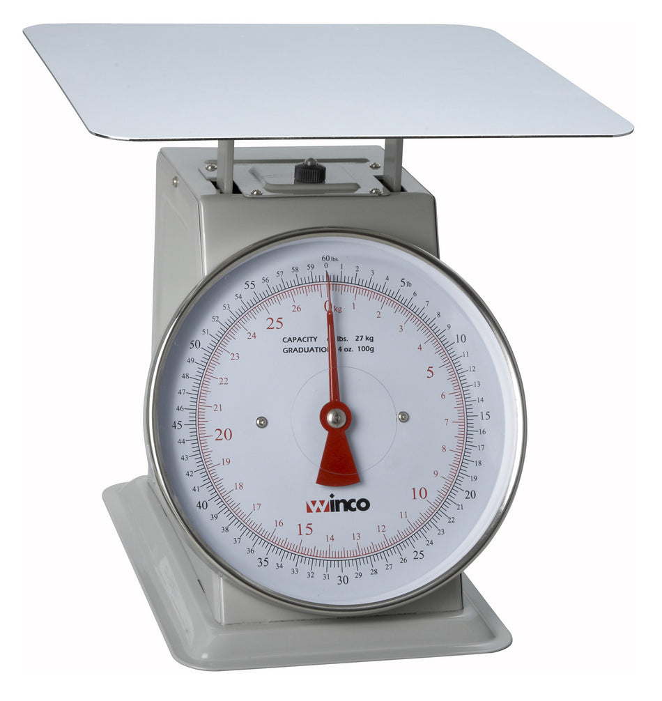 Winco SCAL-960 9 Inch Dial Steel Portion Scale 60 lb Calibrated