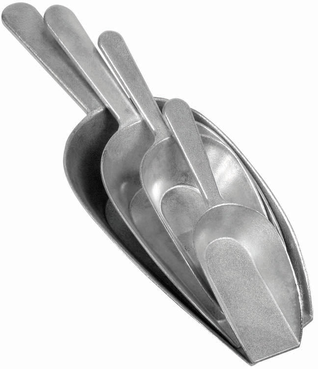 Winco ASFB-4 4 Oz Scoop Aluminum Flat Bottom for Ingredient Handling