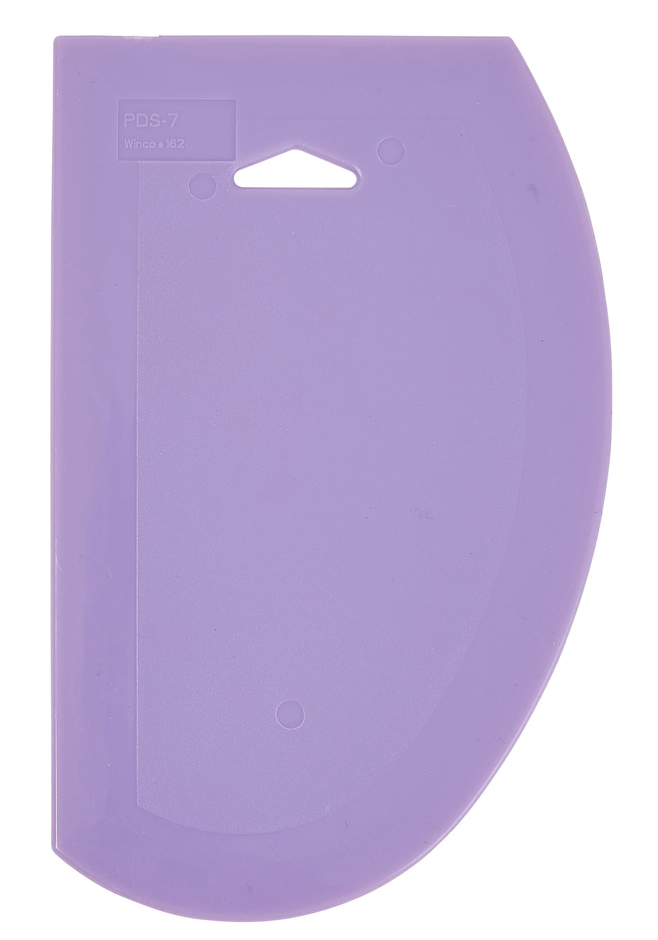 Winco PDS-7P 7-1/2 Inch Plastic Dough Scraper Allergen Free Purple