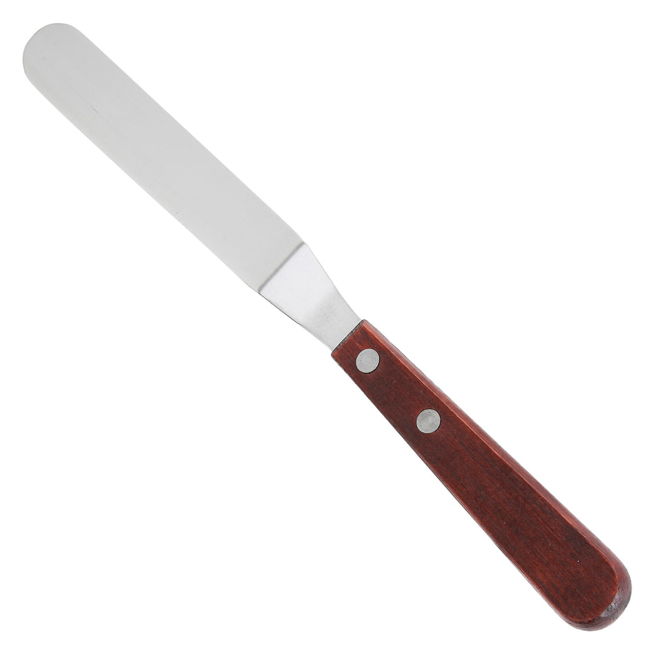 Winco TOS-4 3-1/2 Inch Blade Offset Spatula Dishwashing Safe Wood Handle Satin Finish