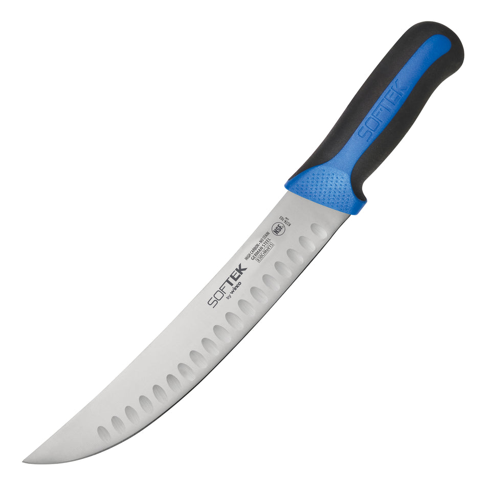 Winco KSTK-103 10 Inch Blade Non-Slip TPR Handle Cimeter Knife High Carbon Steel