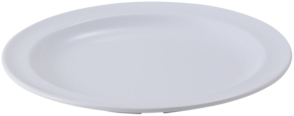 Winco MMPR-8W 7-7/8 Inch Diameter Round Plate Melamine White Dishwasher Safe