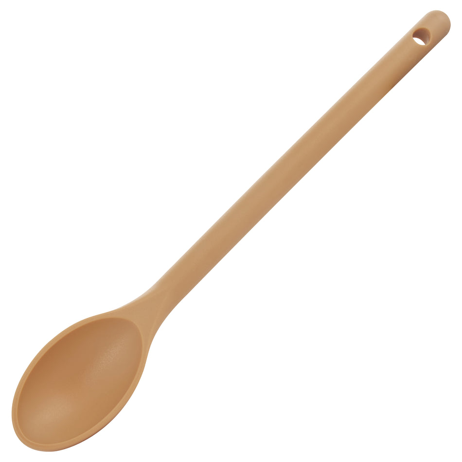 Winco NS-12T 12 Inch Spoon One-piece Nylon Stain-resistant BPA Free Tan
