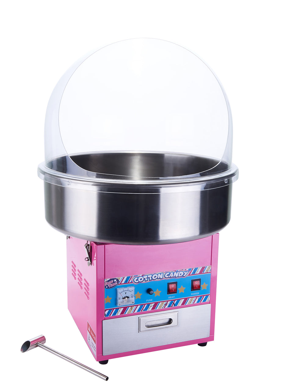 Winco CCM-28 20-1/2 Inch Stainless Steel Cotton Candy Machine with Scooper