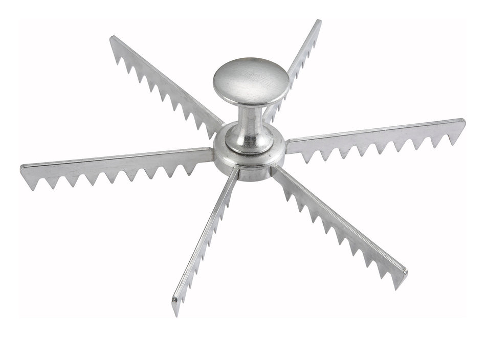 Winco APM-06 Pie and Cake Marker 6 Cut Cast Aluminum for Bakery Use