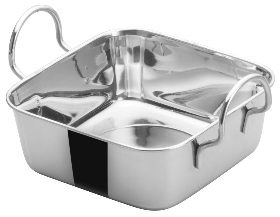 Winco DDSB-101S 13 Oz Mini Roasting Pan Stainless Steel Square with Smooth Surfaces