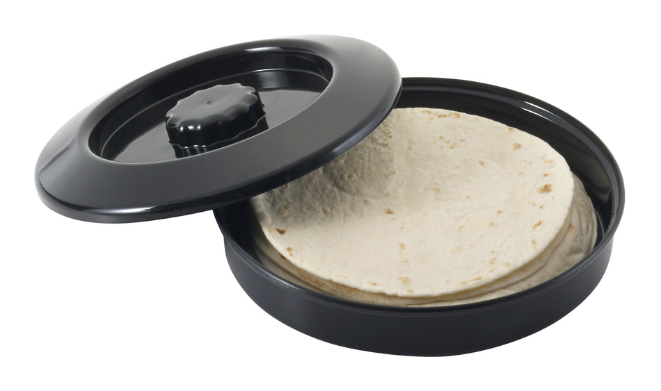 Winco PTW-7K 7-1/2 Inch Round Tortilla Warmer BPA Free Polypropylene Black