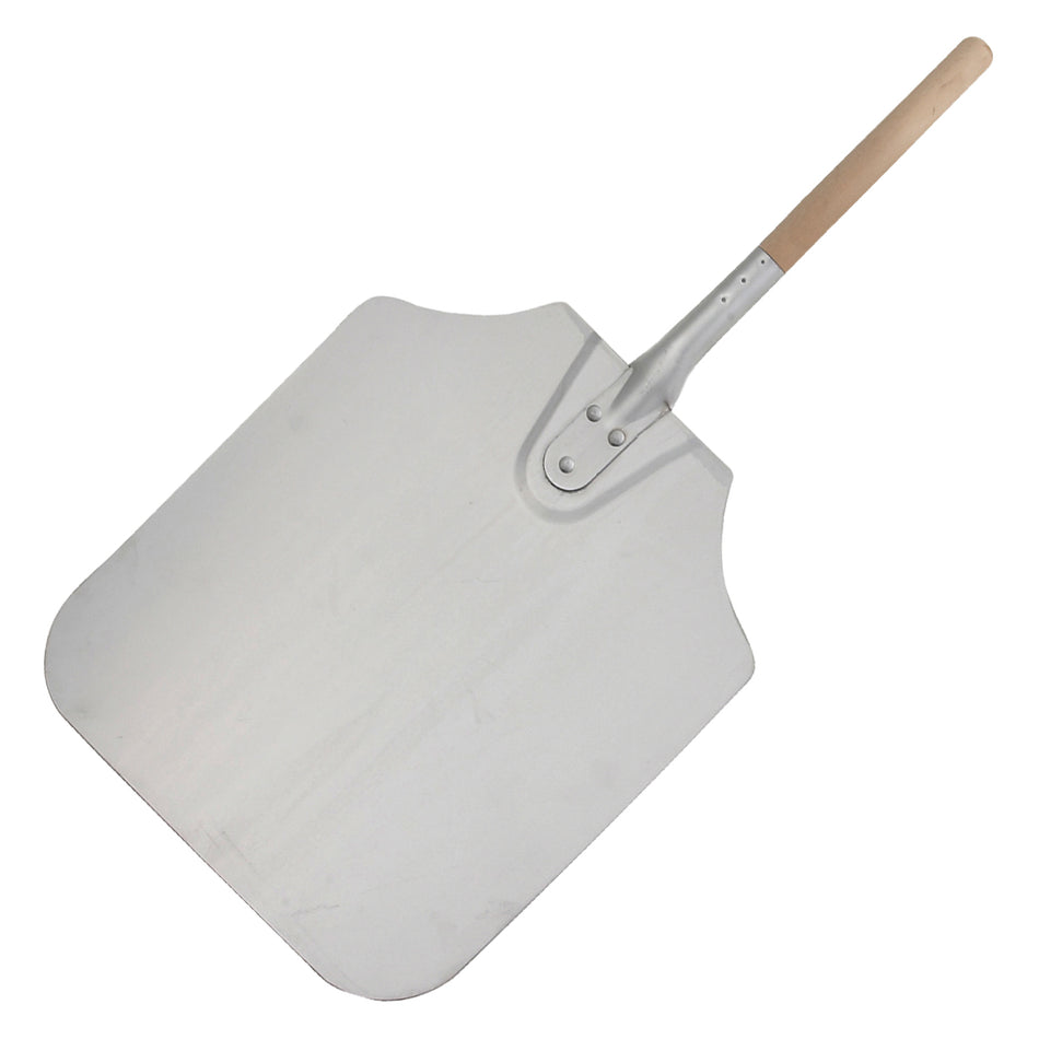 Winco APP-10M 14 Inch Aluminum Blade Pizza Peel with Wood Handle