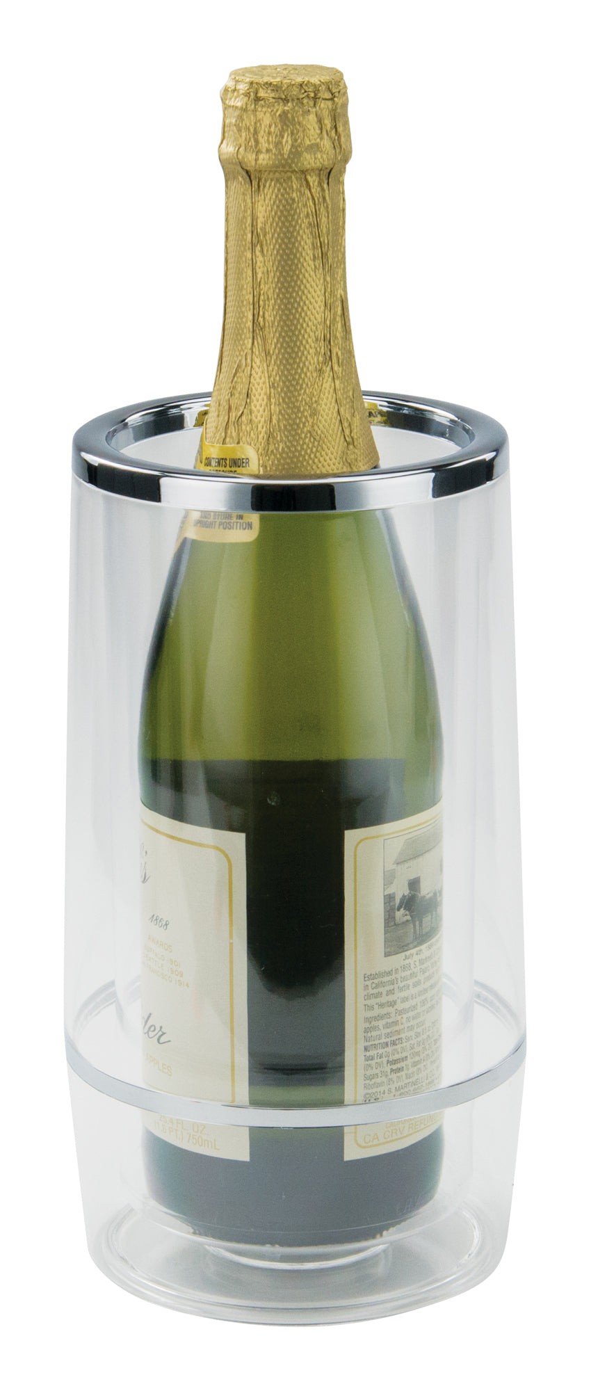 Winco WC-4A 4-1/2 Inch Diameter Clear Acrylic Wine Cooler for Countertop Use