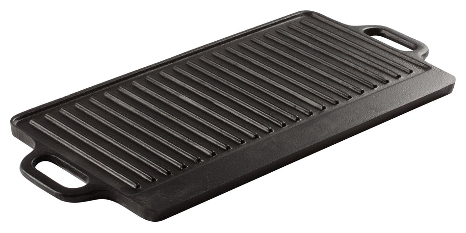 Winco IGD-2095 20 Inch Rectangular Griddle with Reversible Surfaces Cast Iron