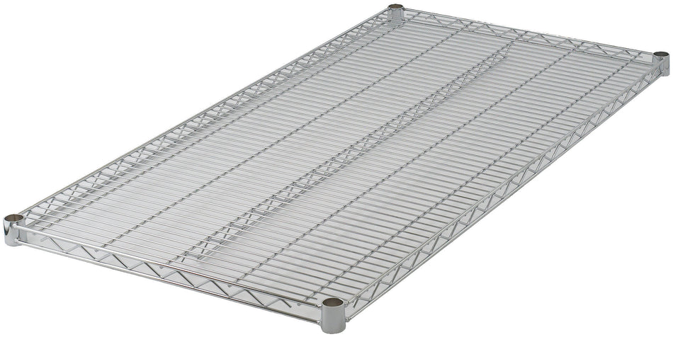 Winco VC-2472 72 Inch Chrome Plated Wire Shelf with 4 Sleeve Clips