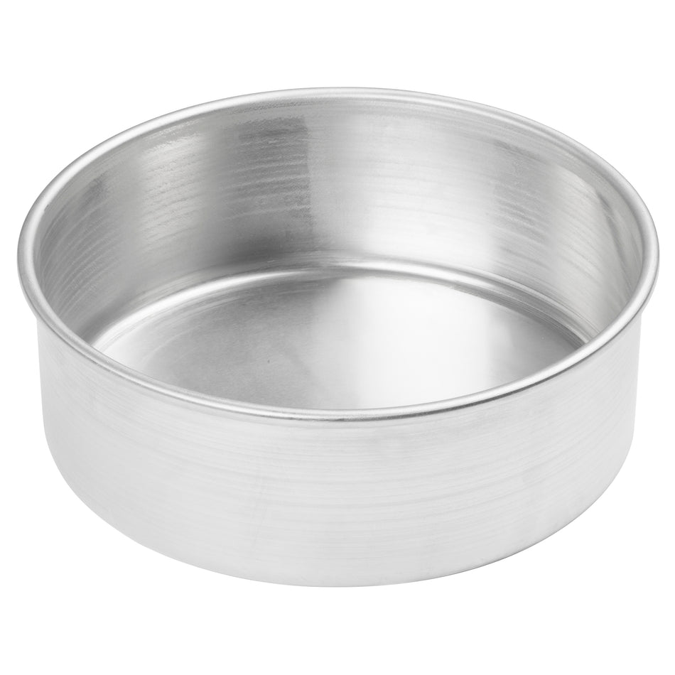 Winco ACP-083 8 Inch Round Layer Cake Pan Aluminum with Easy Cleaning