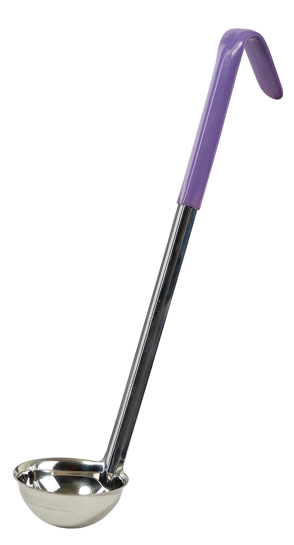 Winco LDC-2P 2 Oz Color-Coded Ladle Ergonomic Handle Stainless Steel Purple