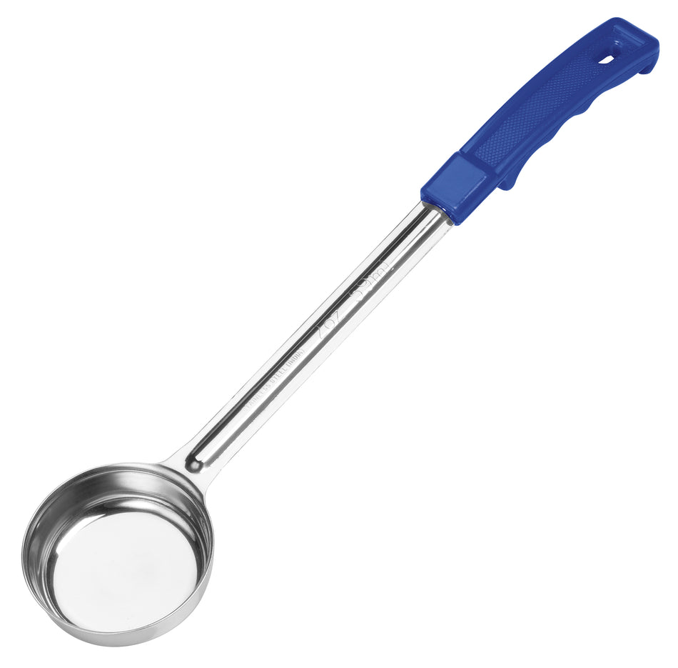 Winco FPSN-2 2 Oz Food Portioner Solid Stainless Steel Blue Handle