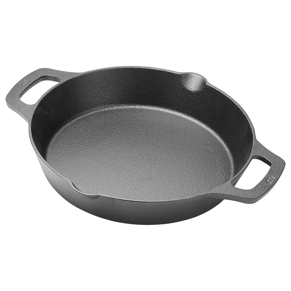 Winco CASD-10 10-1/4 Inch Round FireIron Induction Skillet with Dual Handle Cast Iron