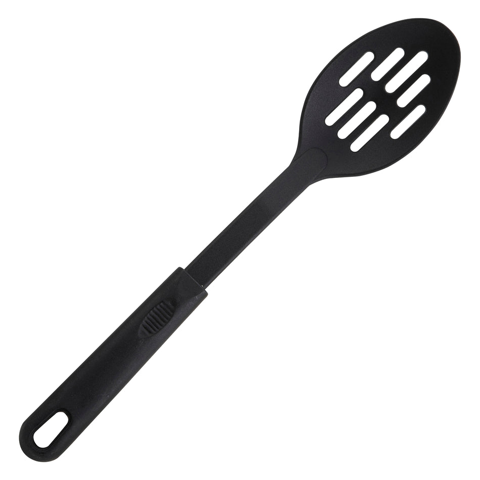 Winco NC-SL2 12 Inch O.A.L Slotted Spoon Nylon Black BPA Free