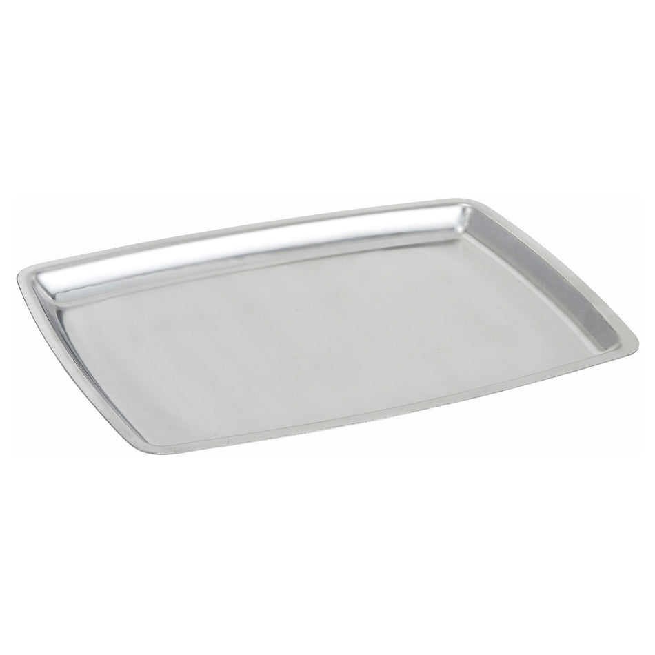 Winco SIZ-11B 11 Inch Rectangular Sizzling Platter Oven Safe Stainless Steel