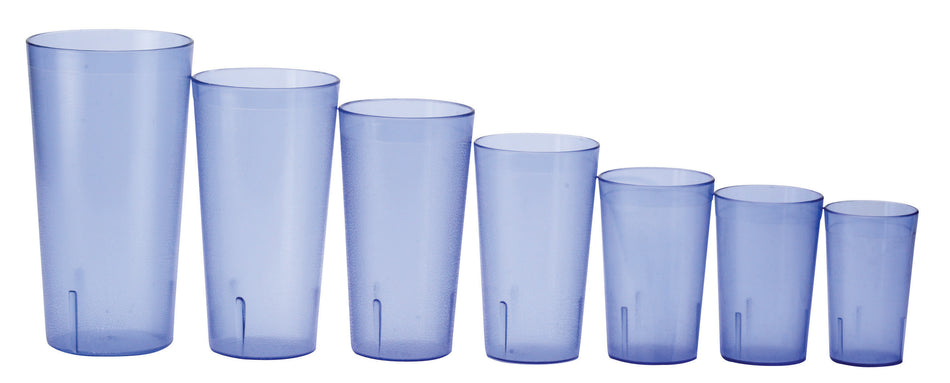 Winco PTP-32B 32 Oz Pebbled Tumbler Plastic Break-resistant Blue