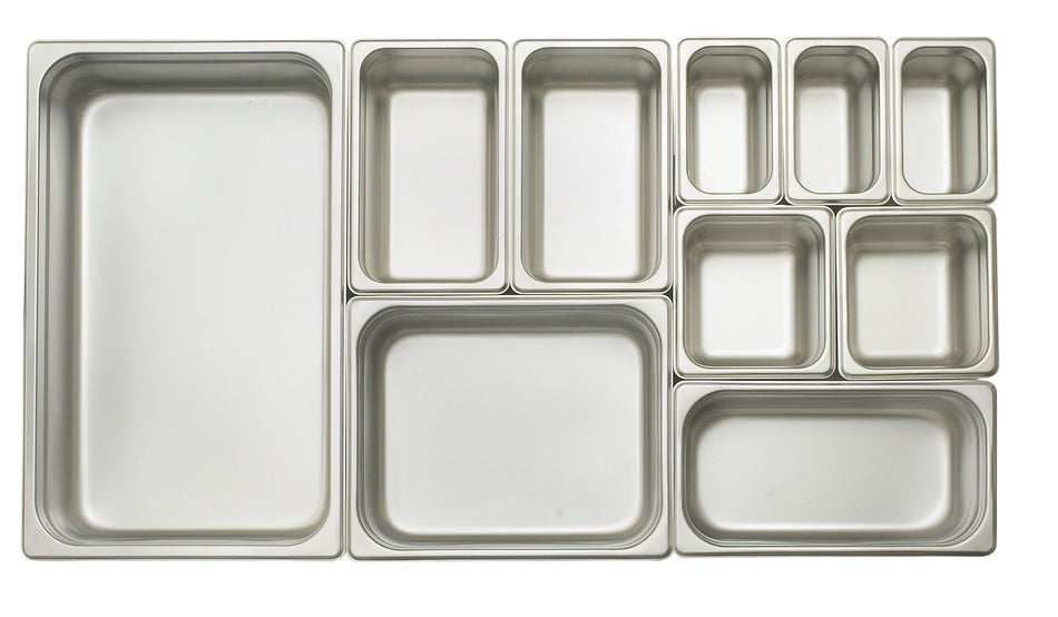 Winco SPJL-404 10 Inch Steam Table Pan 1/4 Size Anti-jamming Stainless Steel