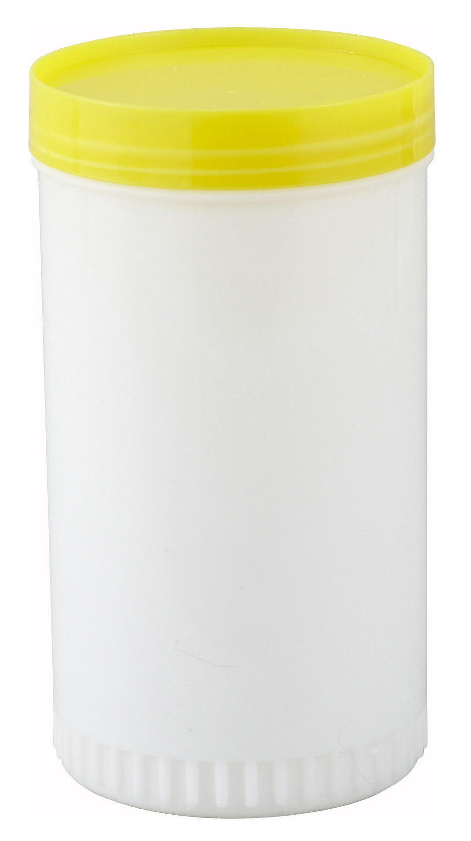 Winco PPB-1Y 1 Quart Liquor and Juice Multi Pour with Yellow Spout and Lid