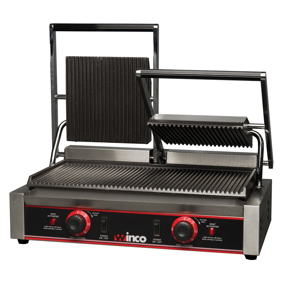 Winco EPG-2 22 Inch Italian Style Electric Panini Grill Countertop