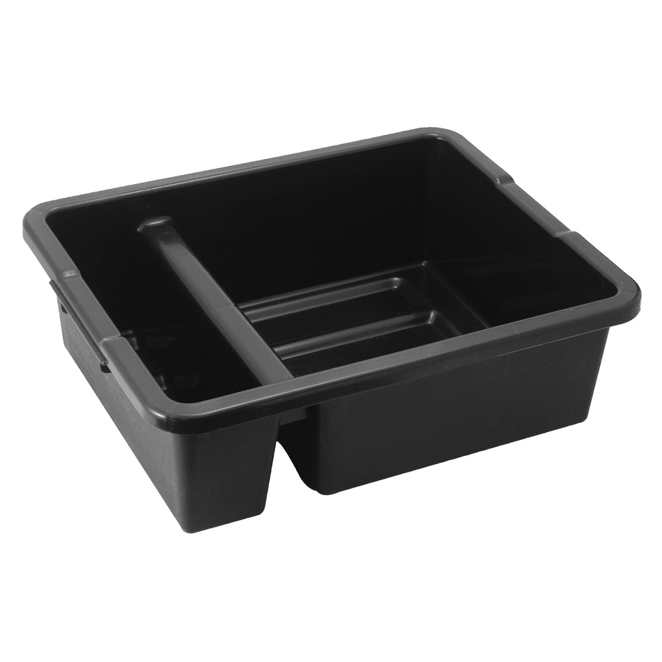 Winco PLTC-7K 21 Inch Bus Box BPA Free Polypropylene Black with Rounded Corners