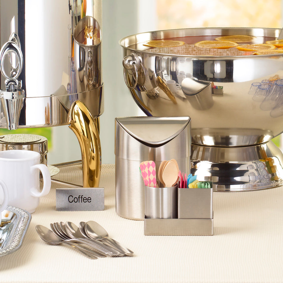 Winco DDSG-102S 1-3/4 Inch Square Sugar Packet Holder Stainless Steel