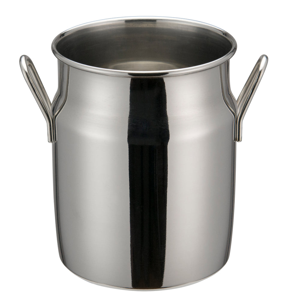 Winco DDSD-103S 14 Oz Mini Milk Can with Handles Stainless Steel