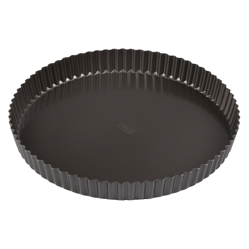Winco FQP-12 12 Inch Quiche Pan Round Fluted Non-Stick Coated Steel