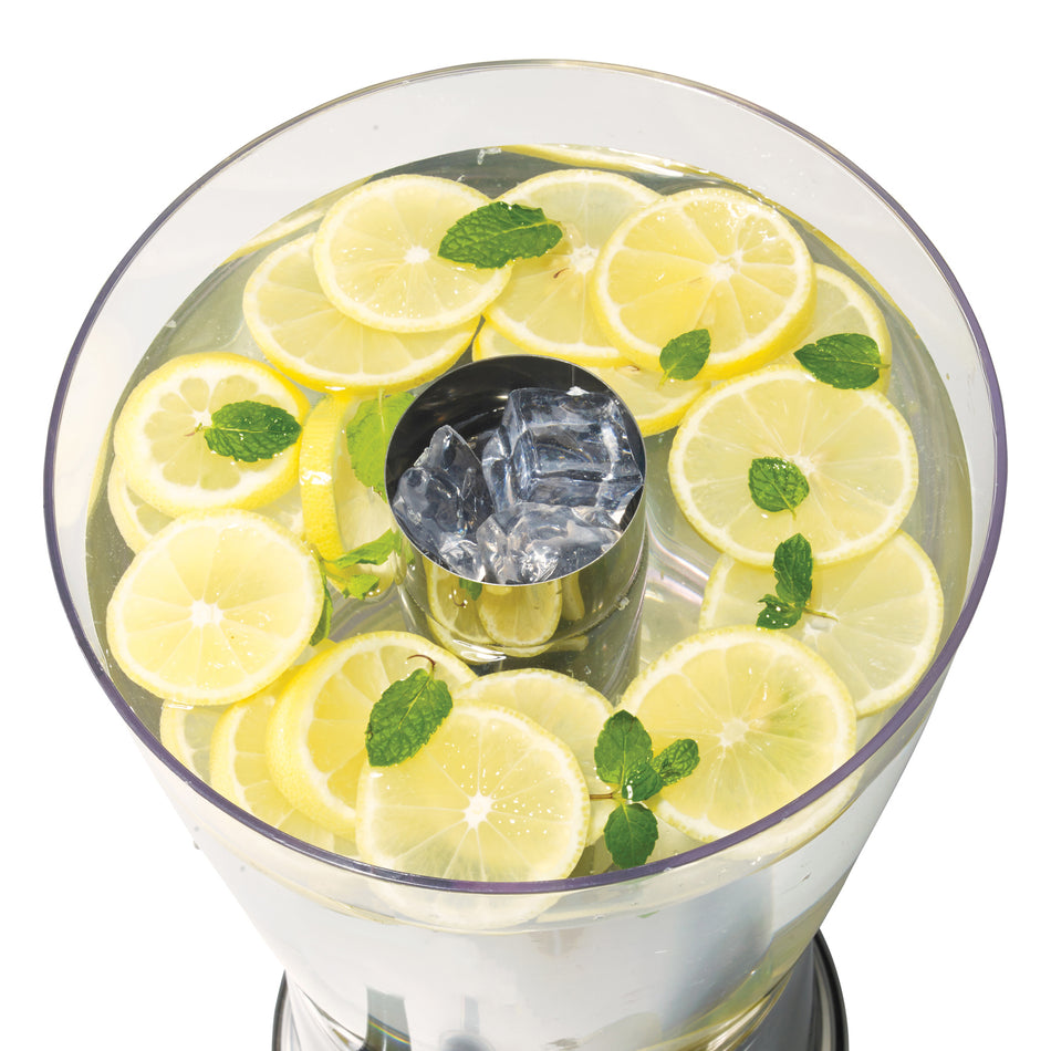 Winco 904 10 Inch Clear Beverage Dispenser Ice Core Non-Insulated