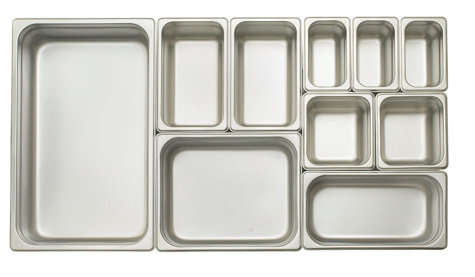 Winco SPJM-102 20-3/4 Inch Full Size Steam Table Pan 24 Gauge Stainless Steel with Anti-jamming