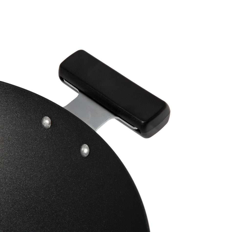 Winco J22-0040 14 Inch Wok Carbon Steel Flat Bottom with Phenolic Handles