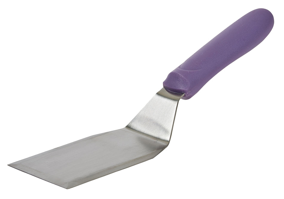 Winco TWP-61P 5-1/8 Inch Stainless Steel Hamburger Turner Polypropylene Handle Purple