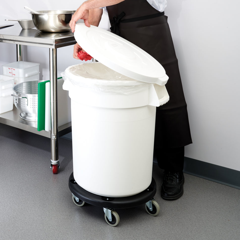 Winco DLR-18 18 Inch Dolly Heavy Duty Black Plastic for Transport