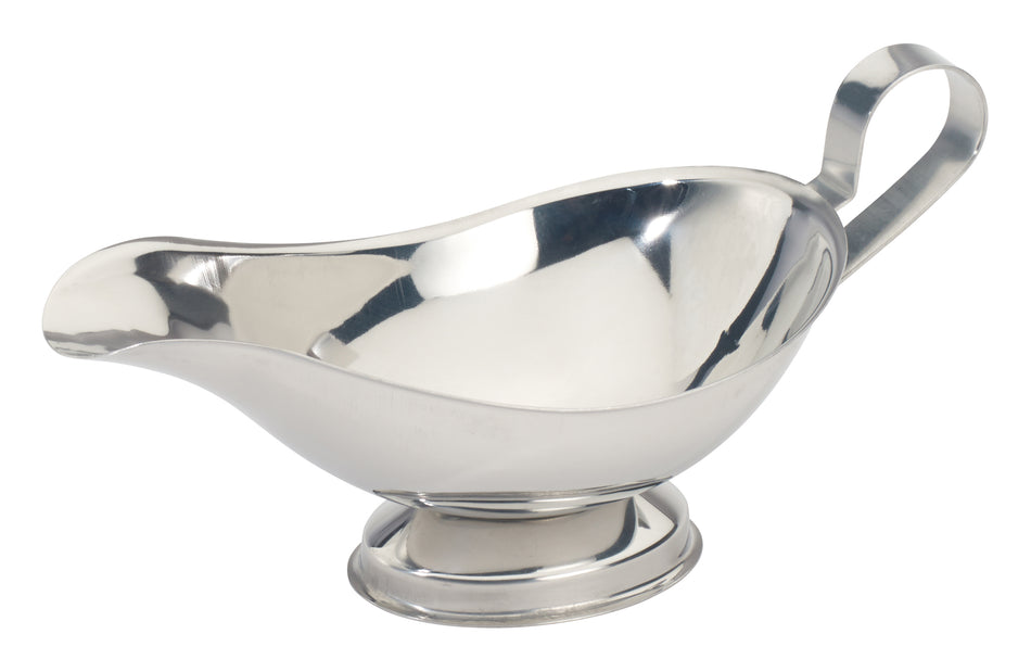 Winco GBS-8 8 Oz Gravy Boat with Handle Stainless Steel