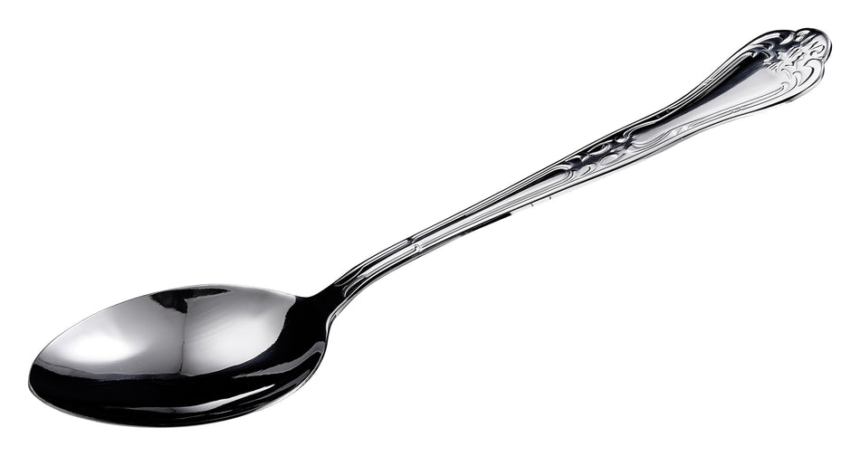 Winco LE-11 11 Inch Solid Serving Spoon Stainless Steel with Ergonomic Handle