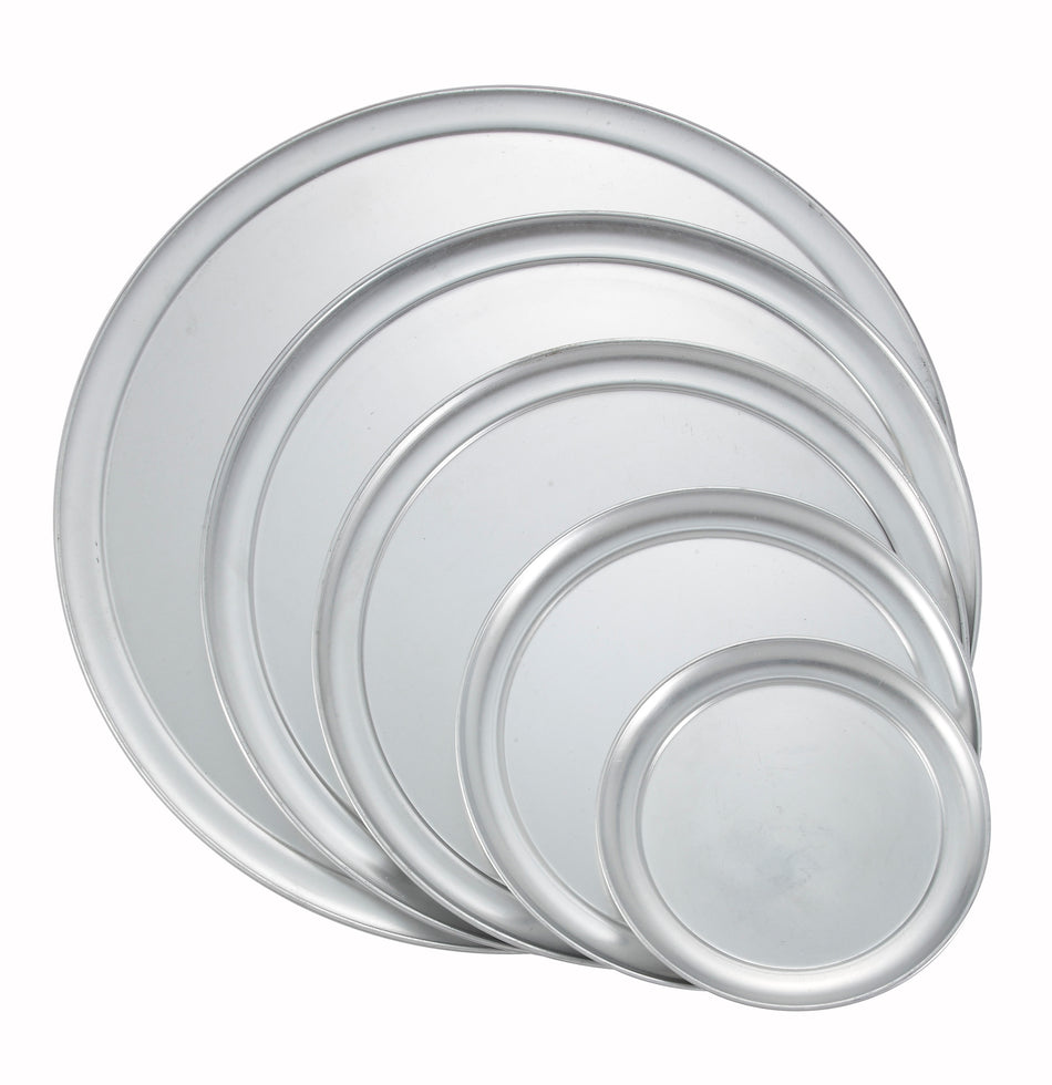 Winco APZT-20 20 Inch Diameter Pizza Pan Round Wide Rim Aluminum