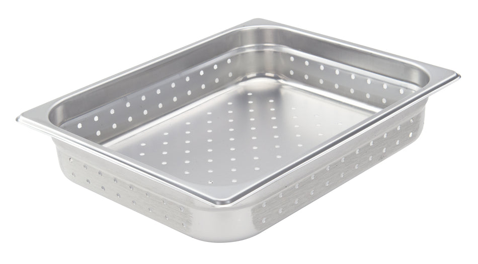Winco SPJH-202PF 12 Inch Perforated Steam Table Pan 22 Gauge Stainless Steel