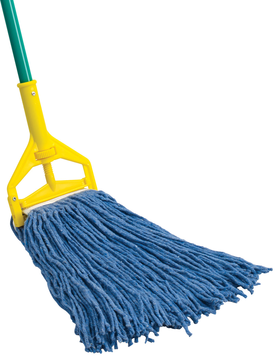 Winco MOPH-7P 57 Inch Mop Handle Side Release Metal with Plastic Release