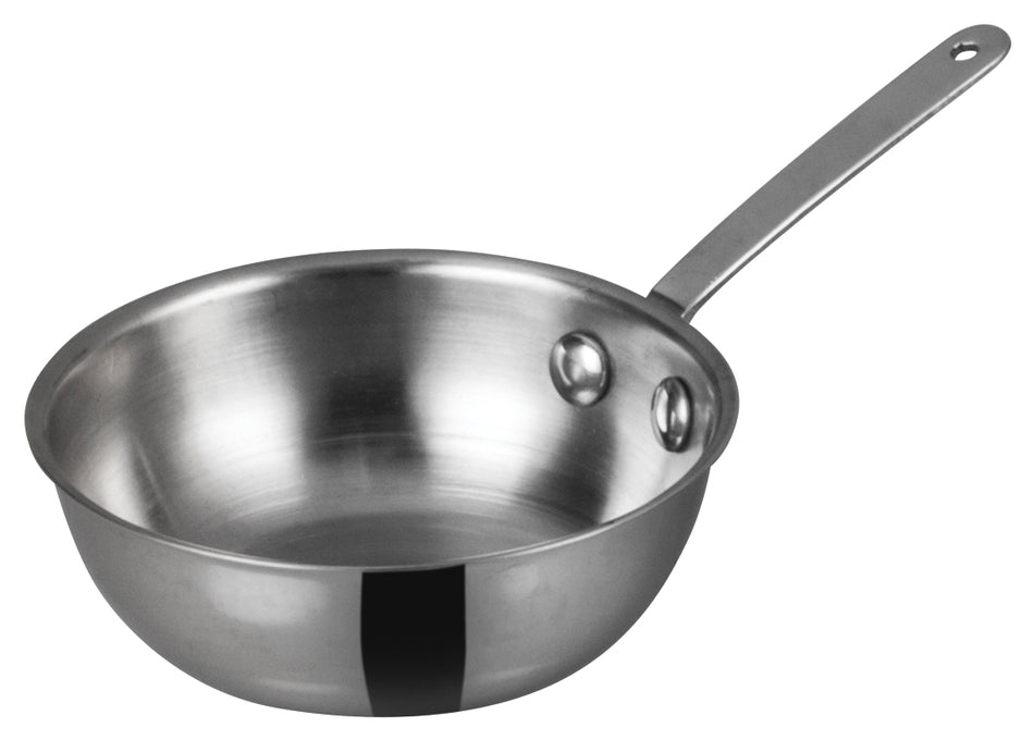 Winco DCWD-102S 5 Oz Mini Wok Round Stainless Steel 4 Inch Diameter with Standard Design