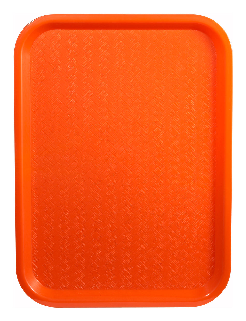 Winco FFT-1418O 14 Inch Polypropylene Fast Food Tray BPA Free Orange