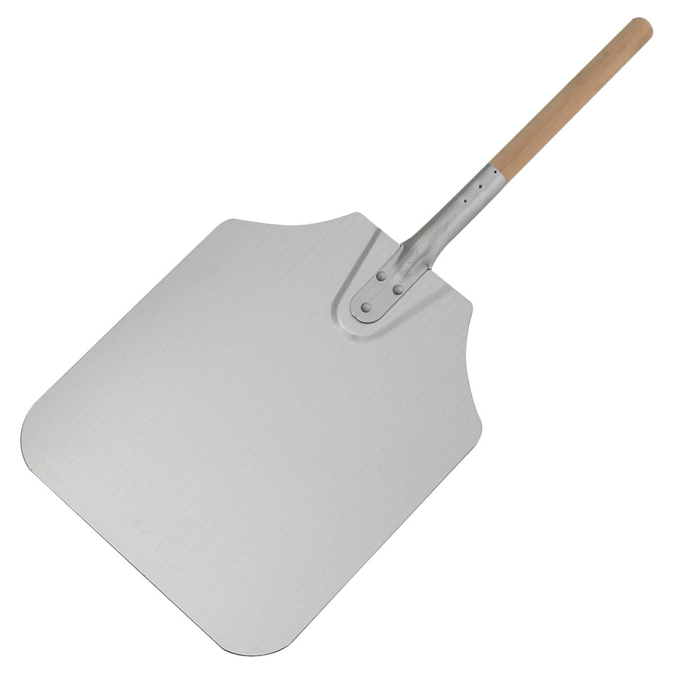 Winco APP-26 12 Inch x 14 Inch Aluminum Blade Pizza Peel with Wood Handle